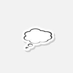Thought bubble sticker icon design
