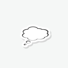 Thought bubble sticker icon design