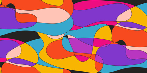 Abstract geometric pattern. Smooth lines. Vector seamless patterns. © Яна 