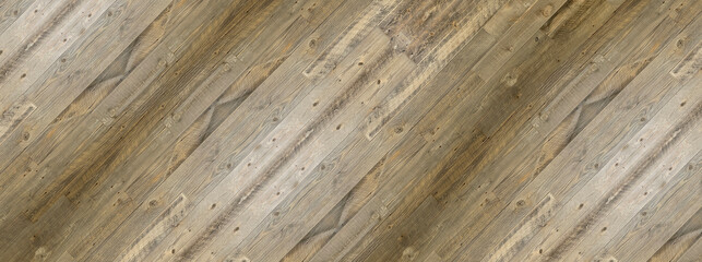 住宅の木目板の床　茶色