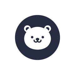 Teddy Bear face cartoon icon