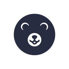 Fototapeta premium Teddy Bear face cartoon icon
