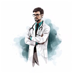 Fototapeta premium doctor's day- vector illustration of doctor's day.illustration