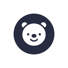 Teddy Bear face cartoon icon
