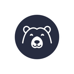 Teddy Bear face cartoon icon
