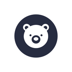 Teddy Bear face cartoon icon