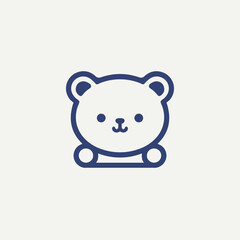 Teddy Bear cartoon line icon