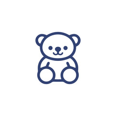 Teddy Bear cartoon line icon