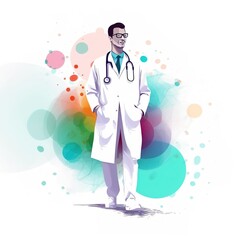 doctor's day- vector illustration of doctor's day.illustration