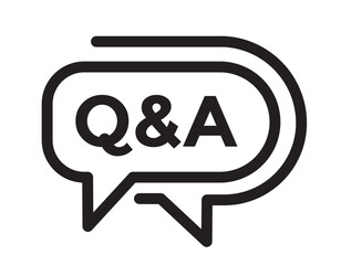q and a, questions and answers, speech bubble, speech balloon, vector illustration 
