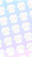 ♡16:9Fancy unicorn cupcake wallpaper♡	