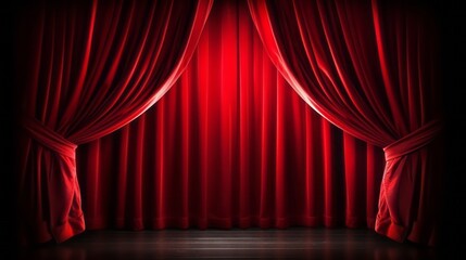 ステージのカーテン,Generative AI AI画像