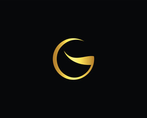 Fototapeta na wymiar Alphabet Letter Initials Monogram Logo G Gold Color Vector Template.