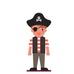 Kid wearing a pirate costume