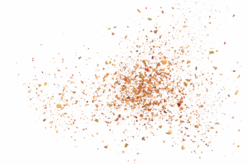 Garam masala, minced spice blend, mix black pepper, coriander, cumin, garlic granules, allspice, sea ​​salt, ground chili peppers, cinnamon, cloves grain, chopped ginger, bay leaves isolated on white