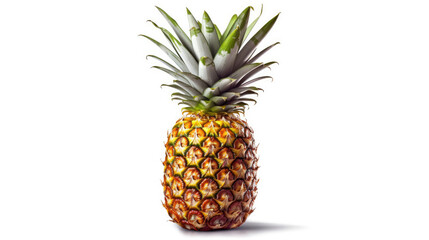 Isolated, distinctive Pineapple on white