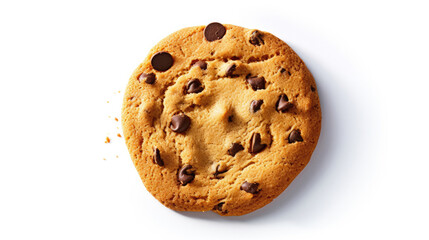 Chocolate Chip Cookie on white