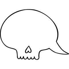 Skull Shaped Speech Bubble