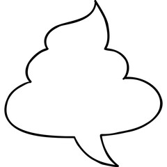Poop Shaped Speech Bubble