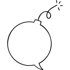 Bomb Shaped Speech Bubble