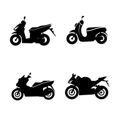 motorbike vector icon. motorcycle signs and symbols. two wheeler icon set. motor vehicle for application user interface and element design