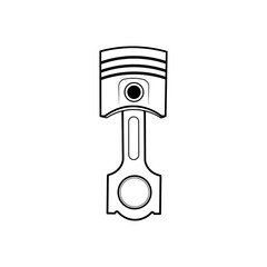 piston component vector icon for vehicles. spare part piston icon. piston engine signs and symbols for application user interface and design elements