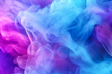 Fototapeta na wymiar Background with a colorful smoke. Texture of blue, purple and violet smoke. Generative AI