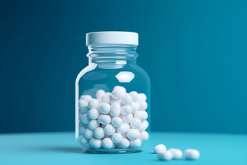 pills in bottle background