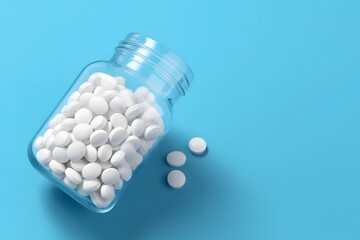 pills and bottle background