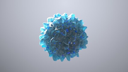 3d rendering of a immune cell, b cell, lymphocyte