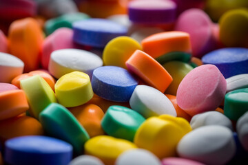 Fototapeta na wymiar extreme close up of pills