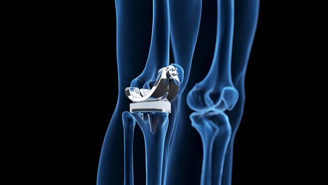 Animation of a knee replacement