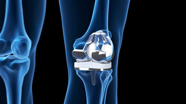 Animation of a knee replacement