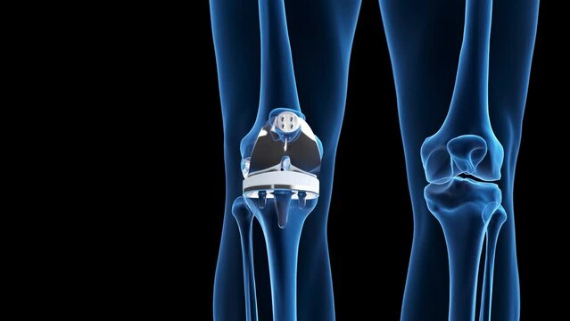 Animation of a knee replacement