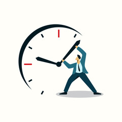 businessman time management control work schedule concept
