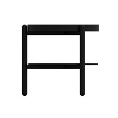 coffee table isolated on white background, 3D illustration, cg render