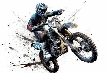 Dirt bike rider, Supercross, Sport concept, nice action of motorcycle jump - obrazy, fototapety, plakaty