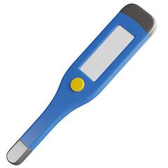 3d render of medical thermometer with medical concept icon.