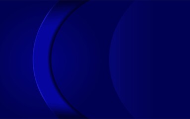 Dark blue background with glowing 3D blue circles. Horizontal template for banners, invitations, vouchers, certificates, and websites