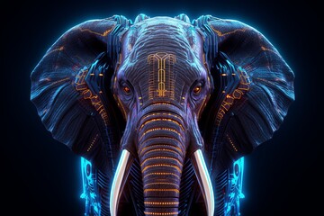 Obraz premium 象イラスト,Generative AI AI画像
