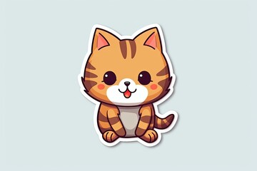 Cute Sticker of A Cat