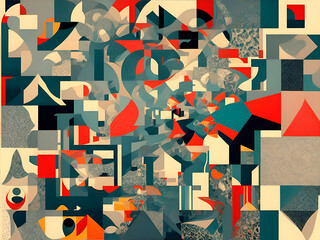 modernist collage combining different visual elements.