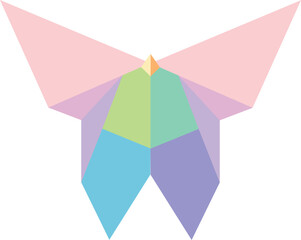 Color butterfly paper origami vector image