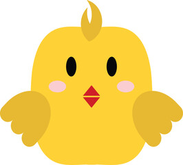 yellow chick vector image or clipart