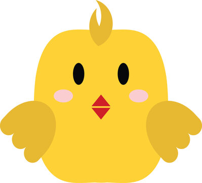 yellow chick vector image or clipart