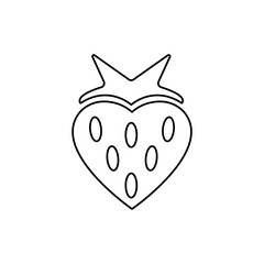 Obraz premium strawberry icon on a white background, vector illustration