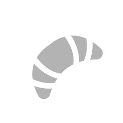 croissant icon on a white background, vector illustration