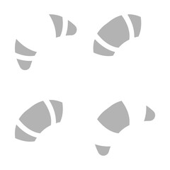 croissant icon on a white background, vector illustration