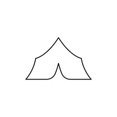 tent icon on a white background, vector illustration
