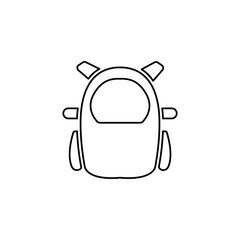 knapsack icon on a white background, vector illustration